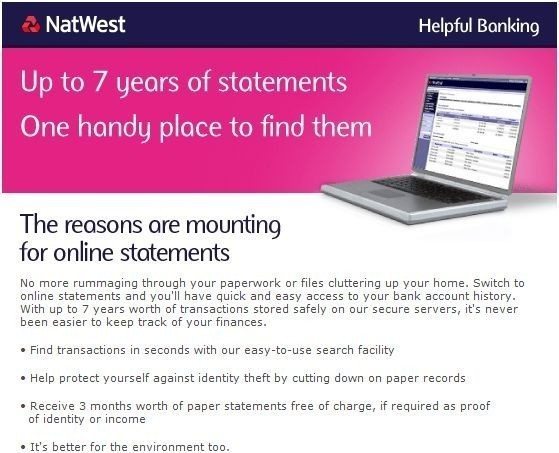 Natwest paperless