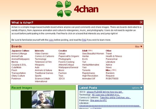 4chan homepage