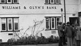 BLACK AND WHITE ONLY File photo dated 25/02/77 of the then Williams and Glyn's bank in the Cheshire village of Prestbury, near Macclesfield, as the Church of England's investment arm is to have a stake in the running of 314 bank branches being hived off by state-backed Royal Bank of Scotland as part of a &pound;600 million deal, under the deal, the Williams &amp; Glyn business will return to the high street as a &quot;challenger bank&quot; to the major players in the industry, with a particular focus on small business banking - a sector seen as vital to the UK's recovery.